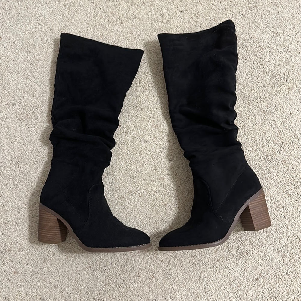 Black Knee High Boots